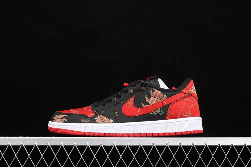 All categories Air Jordan Jordan series basketball shoes Air Jordan 1 Low Air Jordan 1 Low AJ1 Joe 1 Chinese red silk low-top cultural and leisure sports sneakers DD2233-001